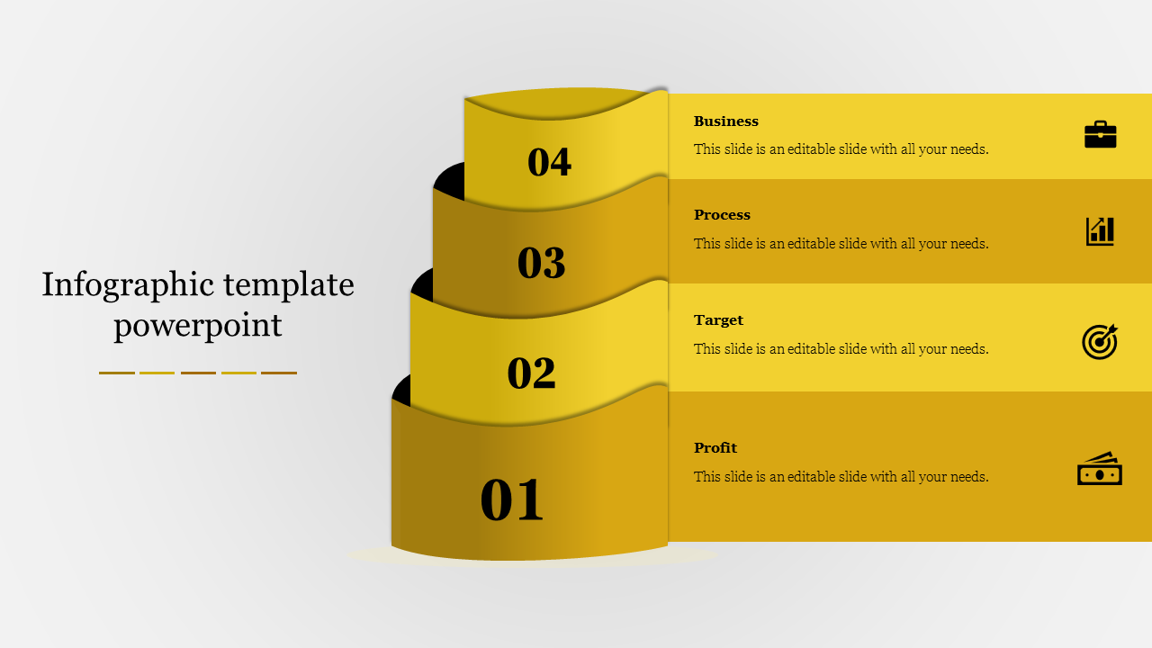infographic template powerpoint-Yellow